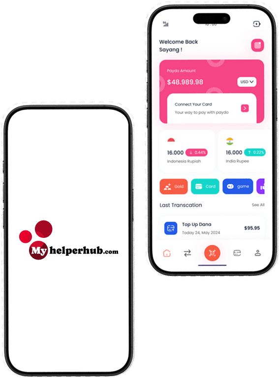 Myhelperhub app on mobile devices